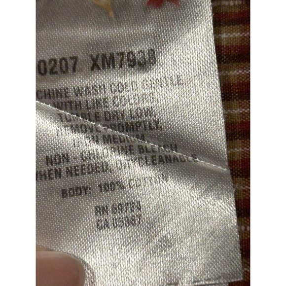 Columbia Sportswear XL Long Sleeve Button Down Shirt Brown Gingham - Picture 7 of 8